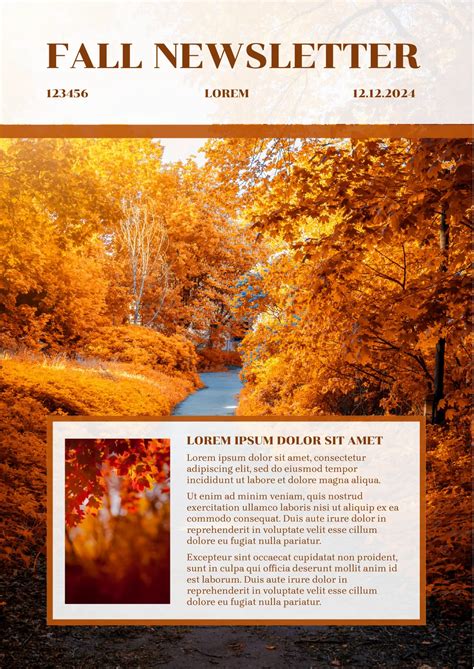 Fall Newsletter Templates