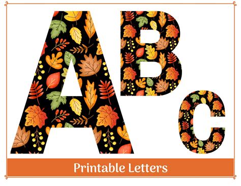 Fall Printable Letters