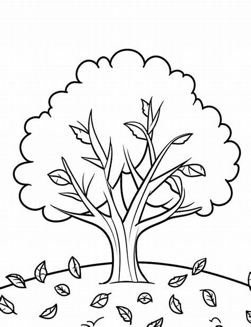 Fall Tree Coloring Pages