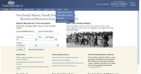Family History Library Catalog Lds