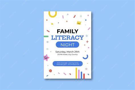 Family Literacy Night Flyer Template Free