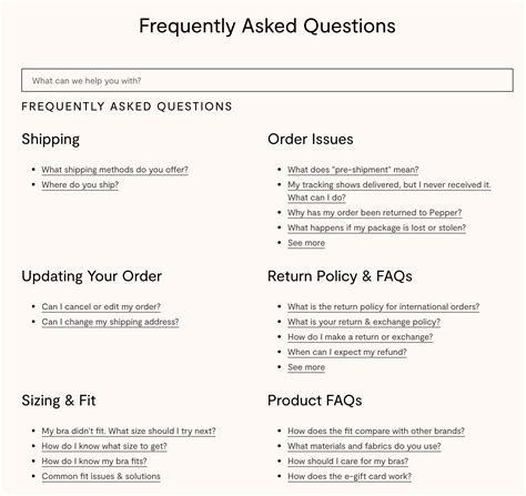 Faq Example Template