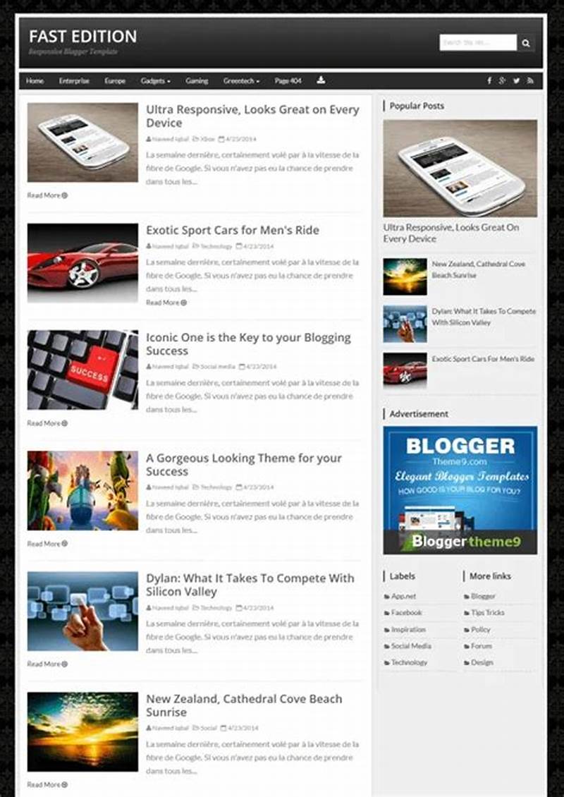 Fast Loading Blogger Templates