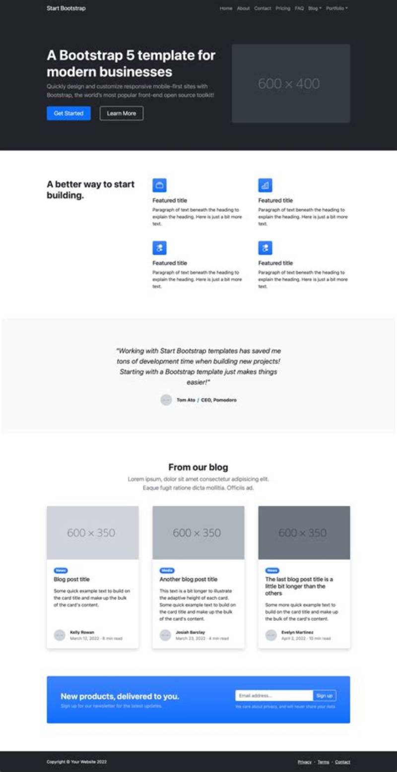 Fast Simple Agency Bootstrap Template