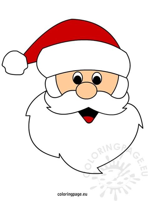 Father Christmas Face Template