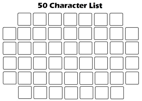 Favorite Characters Template
