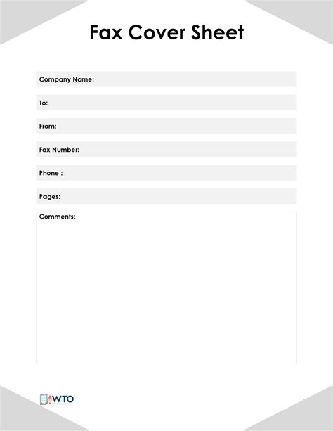Fax Cover Sheet Templates