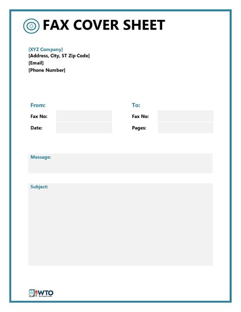 Fax Cover Sheet Templates Free