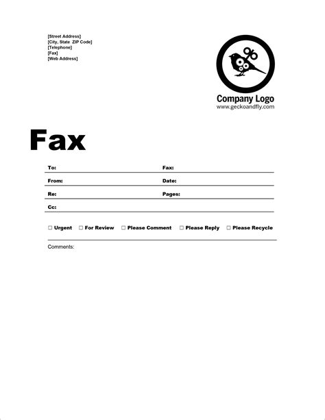 Fax Format Template