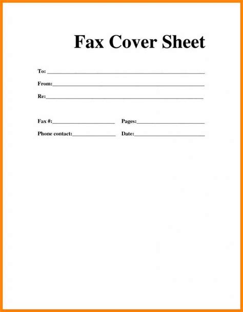 Fax Template Word