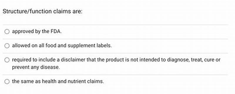 Fda Structure Function Claims
