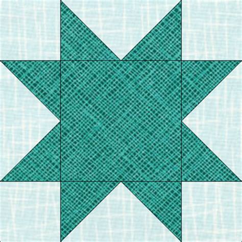 Feather Star Quilt Patterns Printable 12 Inch