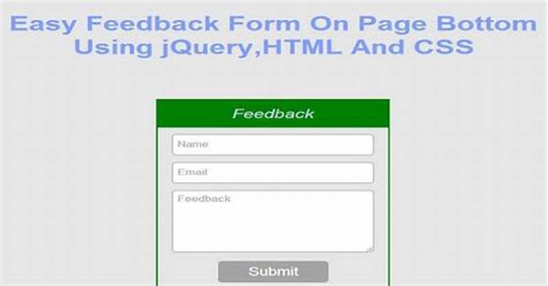 Feedback Form Using Jquery