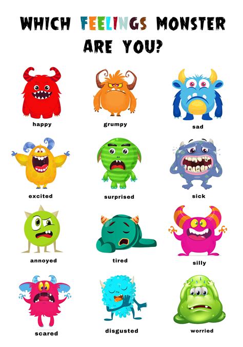 Feelings Monster Printable