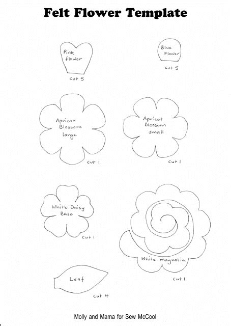 Felt Flower Template