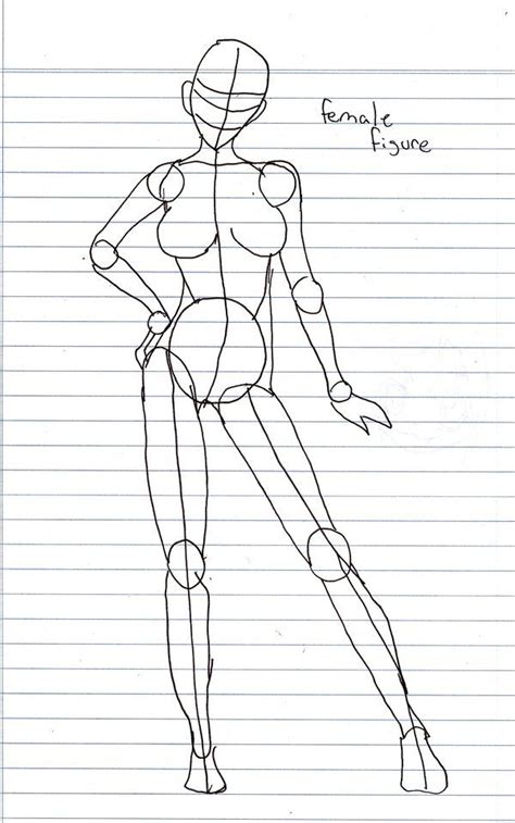 Female Body Template Drawing