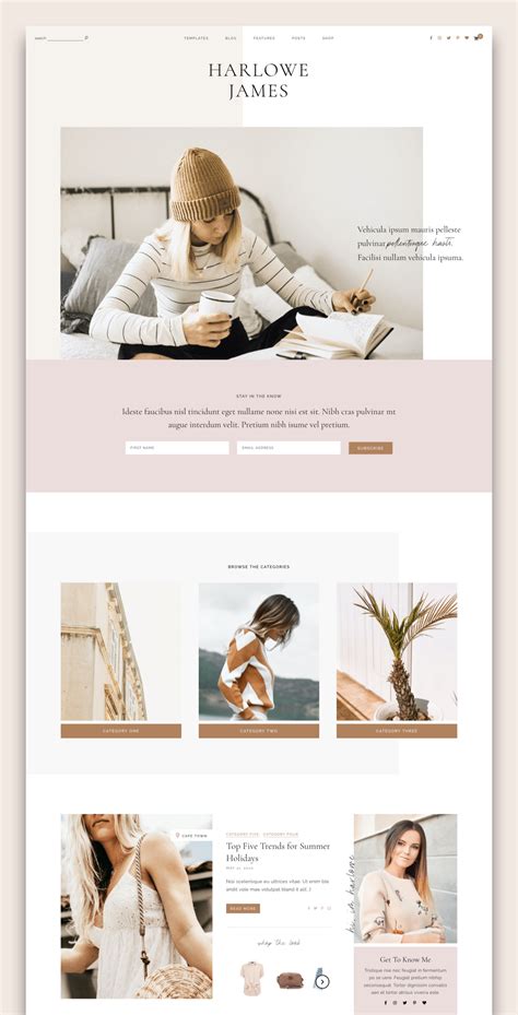 Feminine Website Templates