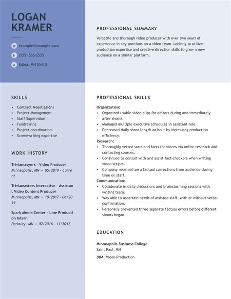 Film Resume Templates