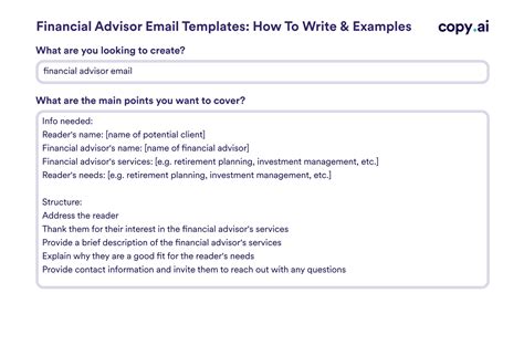 Financial Advisor Follow Up Email Templates