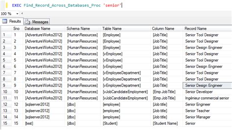 Find a string by searching all tables in SQL Server duplicate