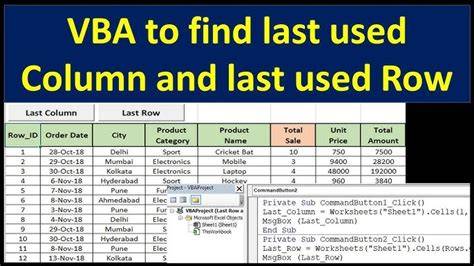 Find last used cell in Excel VBA