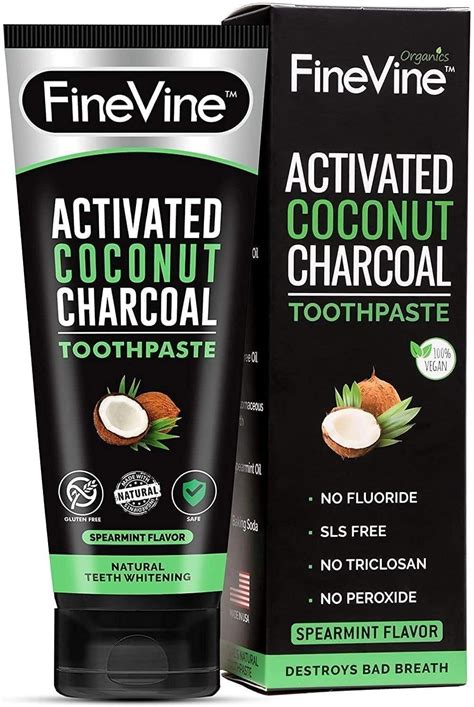 FineVine Activated Coconut Charcoal Toothpaste