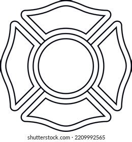 Fire Department Maltese Cross Template
