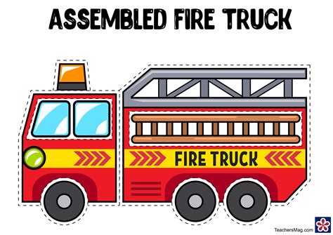 Fire Truck Printable Craft