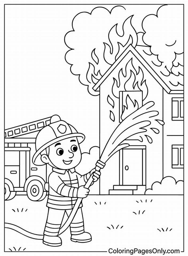 Firefighting Coloring Pages