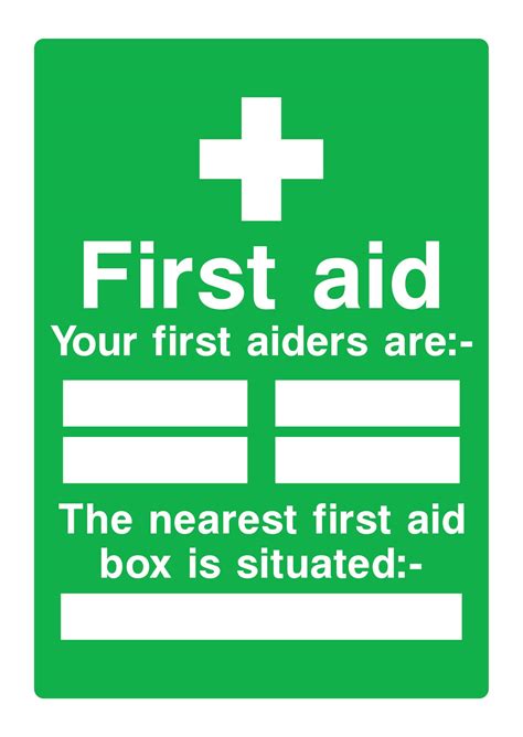 First Aid Sign Printable
