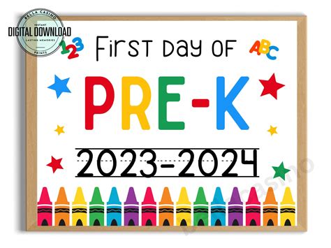 First Day Of Pre K 2017 Free Printable