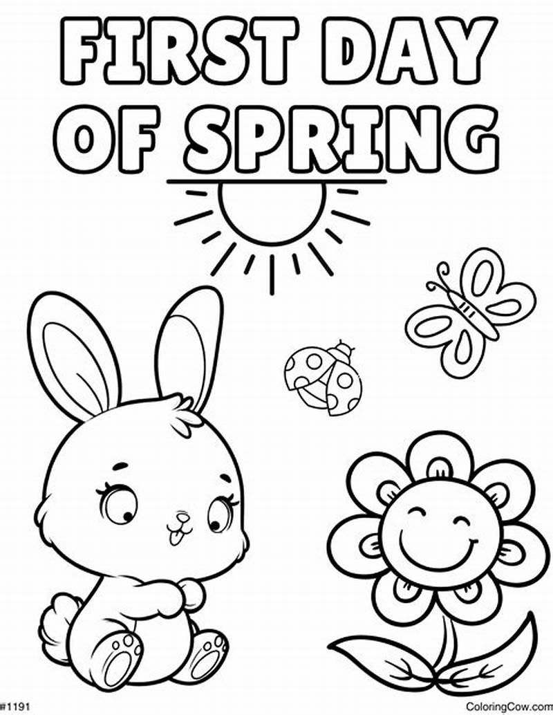 First Day Of Spring Coloring Pages