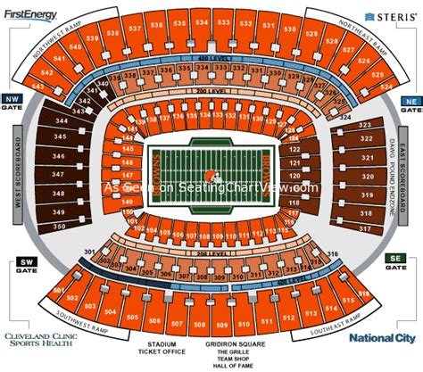 First Energy Field Seating Chart