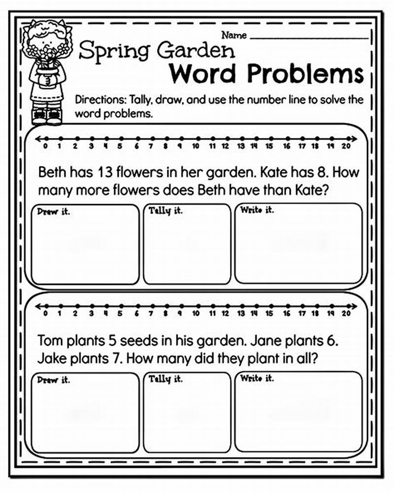 First Grade Math Problems Printable