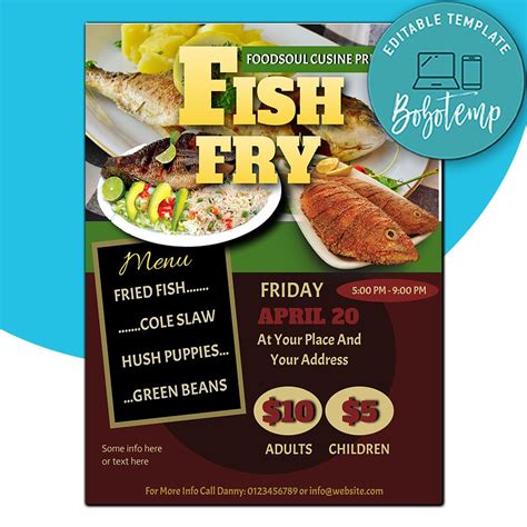Fish Fry Flyer Free Template