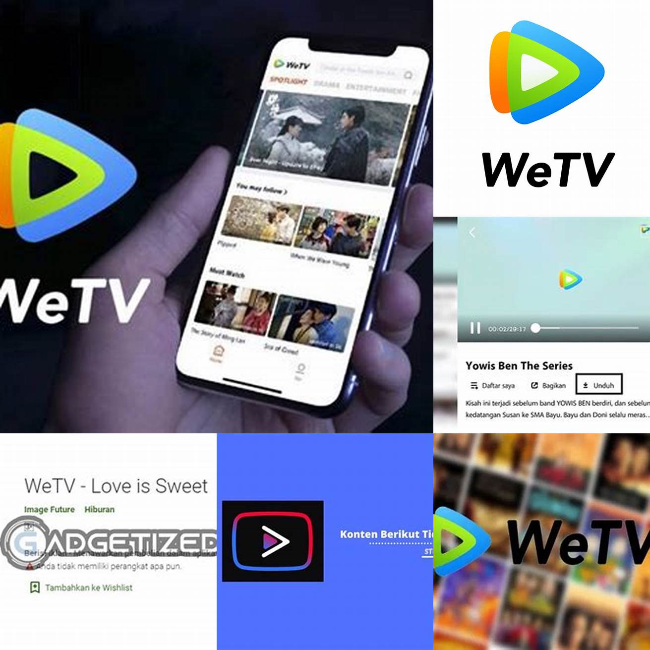 Fitur-fitur yang tidak tersedia di aplikasi WeTV asli