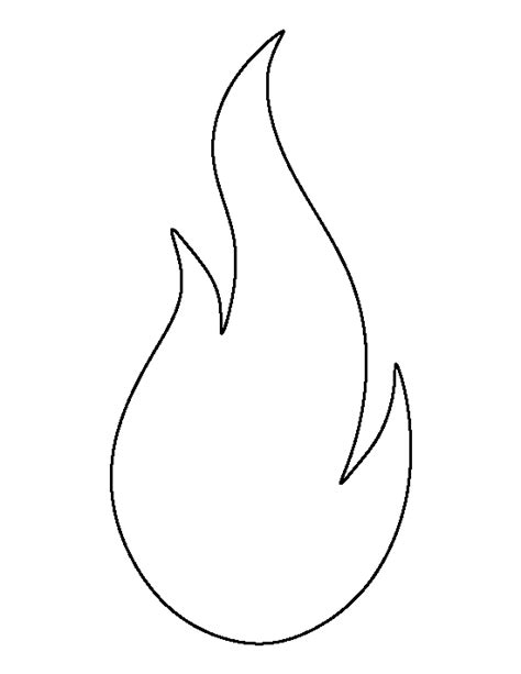 Flame Printable Template