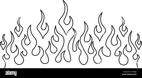 Flame Tattoo Template