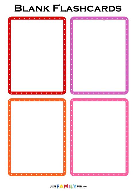 Flashcard Print Template