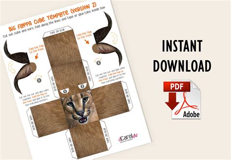 Floppa Cube Template