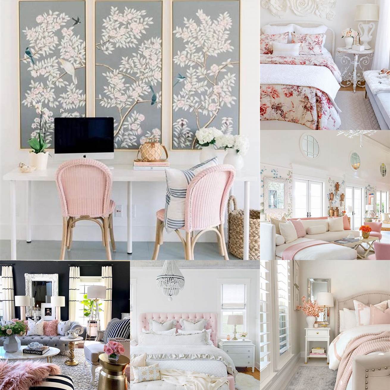Floral patterns add a pop of color and femininity to your space