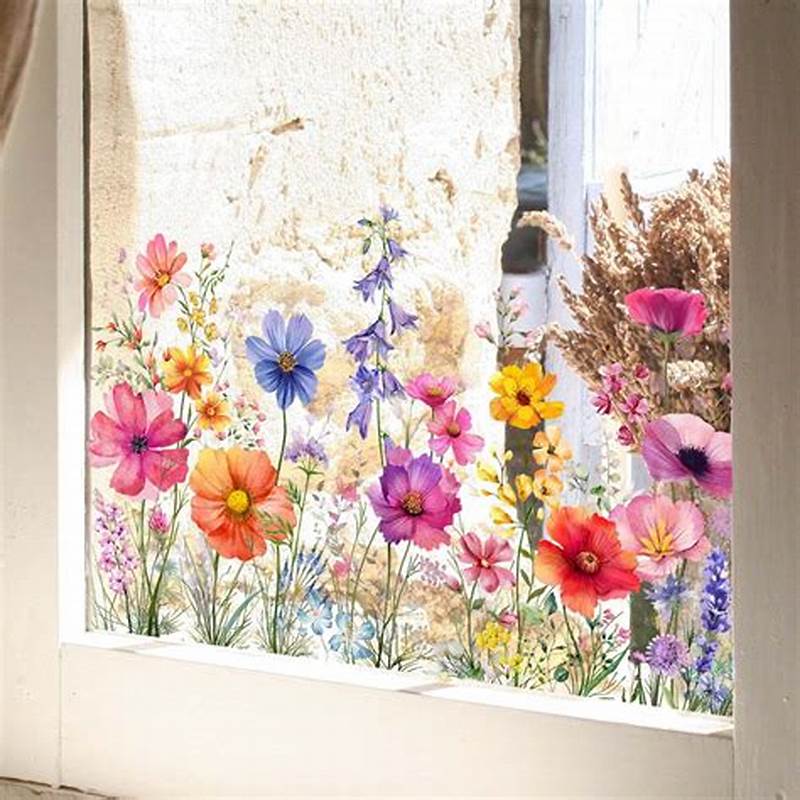 Floral Pattern Window Sticker