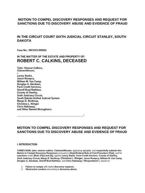 Florida Motion To Compel Discovery And Sanctions Template