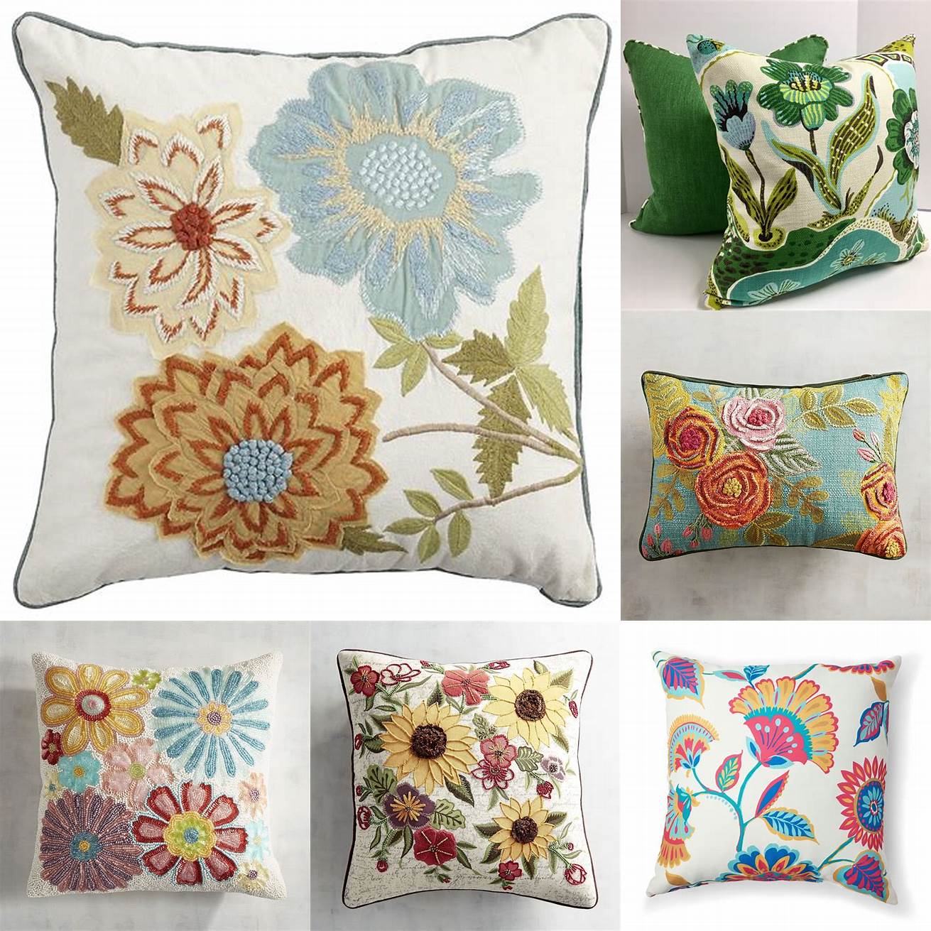 Flower Patterned Pillows