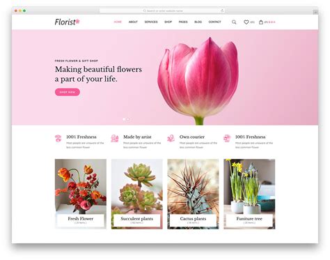 Flower Shop Website Template