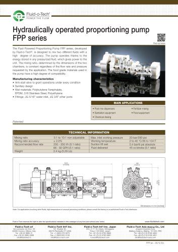 Fluid O Tech Pump Catalog