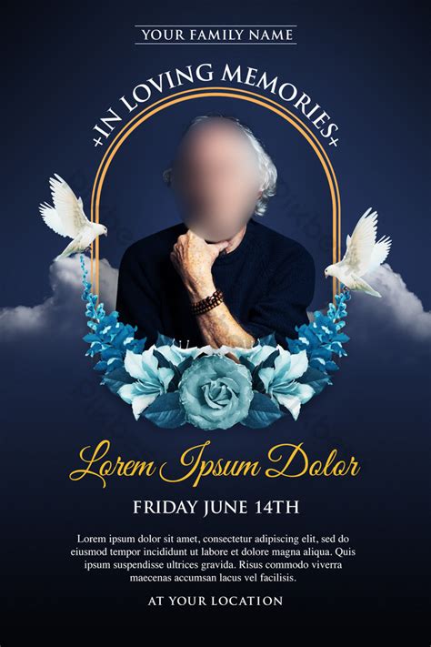 Flyer For Funeral Template