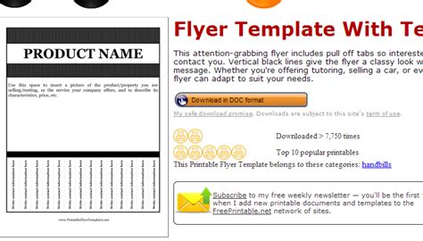 Flyer Templates With Pull Tabs