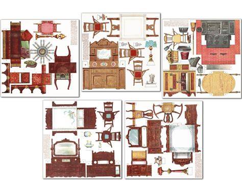 Foldable Dollhouse Furniture Printable