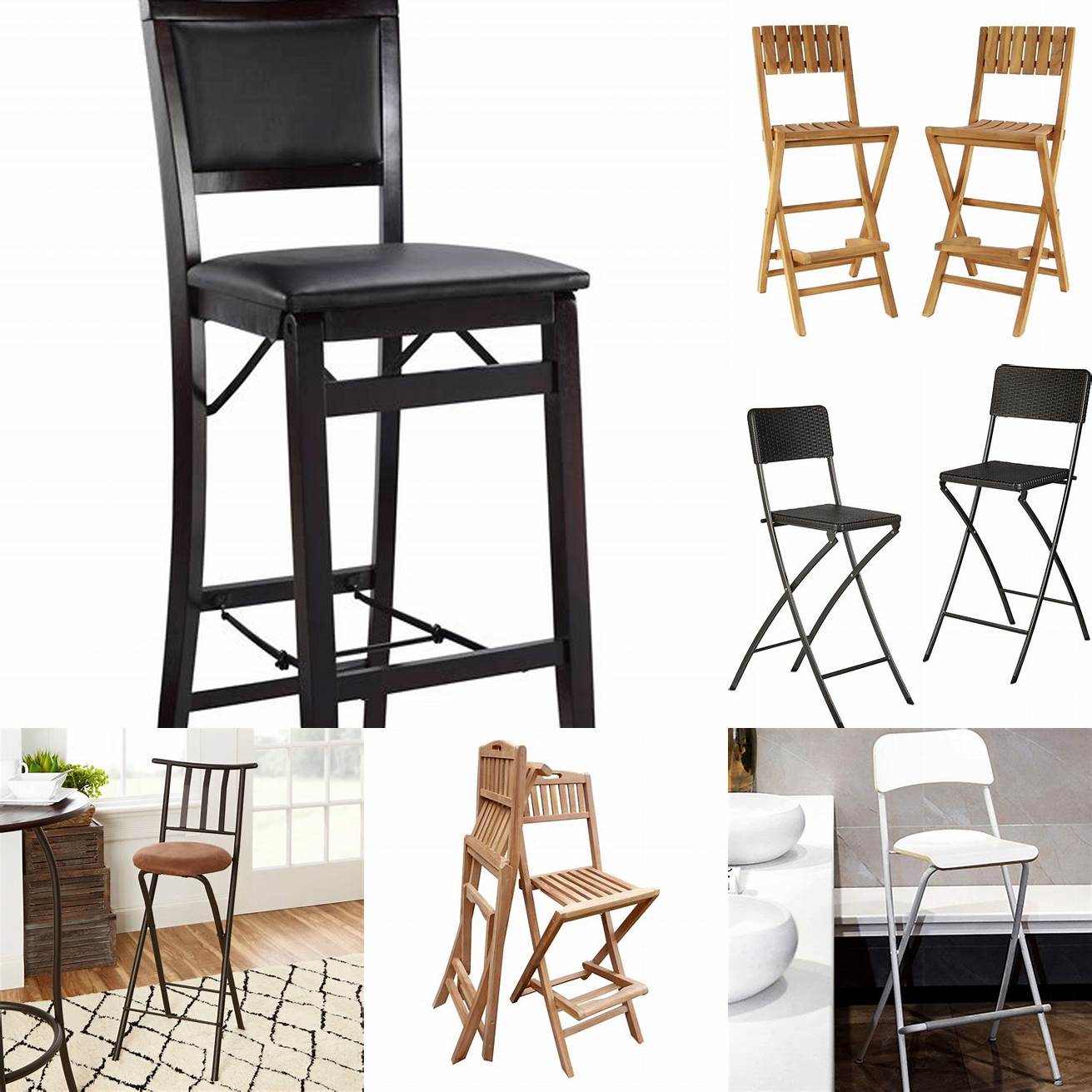 Folding bar stools